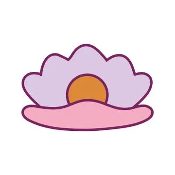 Isolated shell line and fill style icon vector design Stock Illustration