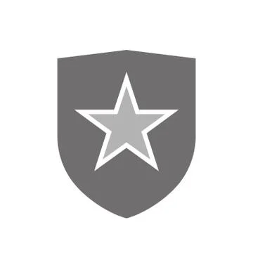 Isolated shield with  the red star of communism icon Stock Illustration