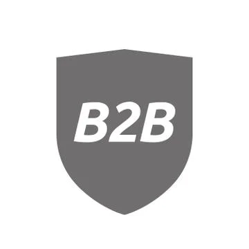Isolated shield with    the text B2B Stock Illustration