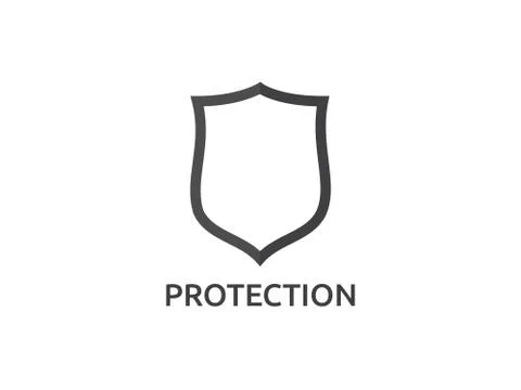 Isolated Shield vector icon logo symbol Stock Illustration