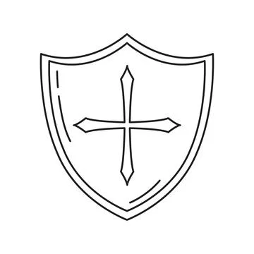 Isolated shield weapon medieval icon Vector Stock Illustration