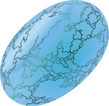 Isolated shiny  turquoise Stock Illustration