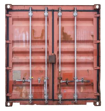 Isolated Shipping Container Stock Photos