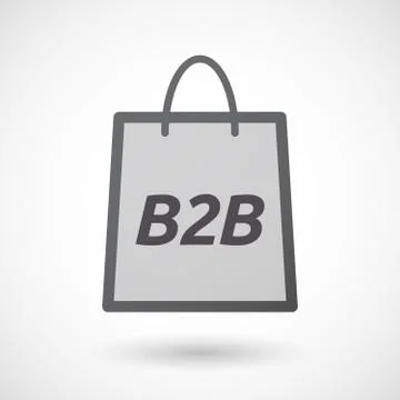 Isolated shopping bag with    the text B2B Illustration
