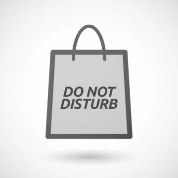 Isolated shopping bag with    the text DO NOT DISTURB Illustration