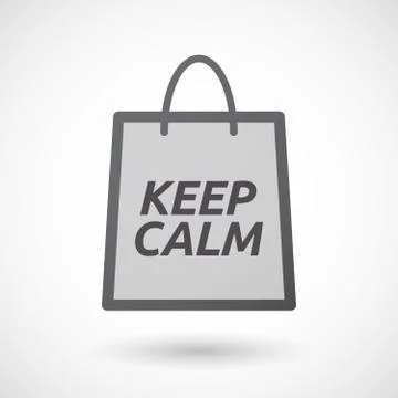 Isolated shopping bag with    the text KEEP CALM Illustration