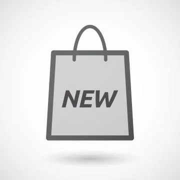 Isolated shopping bag with    the text NEW Illustration