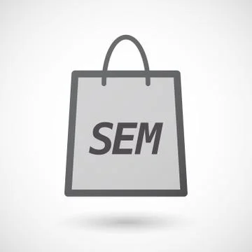 Isolated shopping bag with    the text SEM Illustration