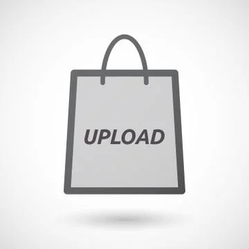 Isolated shopping bag with    the text UPLOAD Illustration