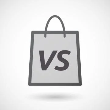 Isolated shopping bag with    the text VS Illustration