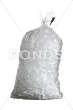 Isolated shot of bag of ice Stock Photos