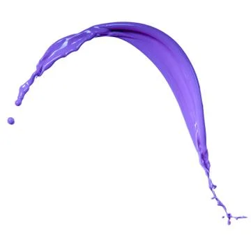 Isolated shot of paint splashing on white Stock Photos