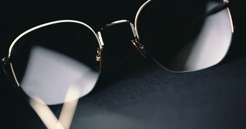 Isolated shot of Sunglasses on black background Stock Footage 87831987