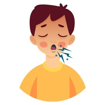 Isolated sick man Stock Illustration