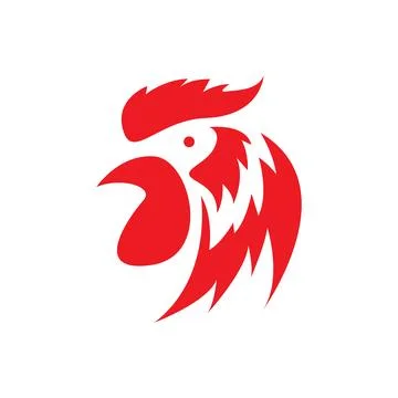 Isolated side view head rooster logo design vector graphic symbol icon illu.. Stock Illustration