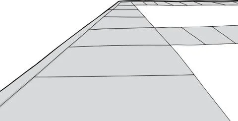 Isolated Sidewalk Corner Stock Illustration