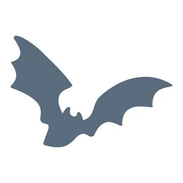 Isolated silhouette of a bat icon Vector Stock Illustration