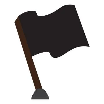Isolated silhouette of a flag Stock Illustration