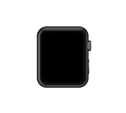 Isolated silver aluminum case smart watch Stock Illustration