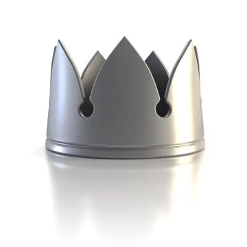 Isolated silver crown Stock Illustration