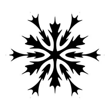 Isolated Simple Snowflake Stock Illustration