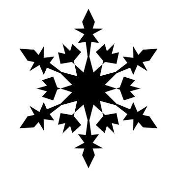 Isolated Simple Snowflake 스톡 일러스트