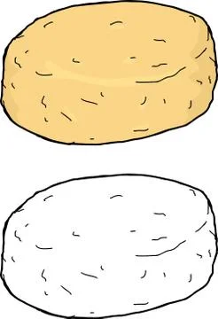 Isolated single biscuit Stock Illustration