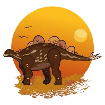 Isolated sketch of an ankylosaurus Vector Stock-Illustration