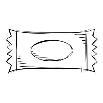 Isolated sketch of a candy Vector Stock Illustration