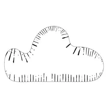 Isolated sketch of a cloud Vector Stock Illustration