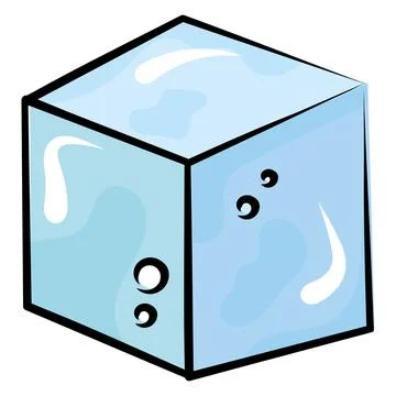Isolated sketch of an ice cube Vector Stock Illustration