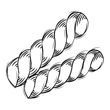 Isolated sketch of a pair of marshmallows candy icon Vector Ilustração Stock