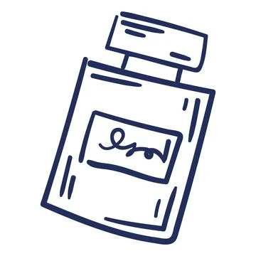Isolated sketch of a perfume bottle Vector Illustration