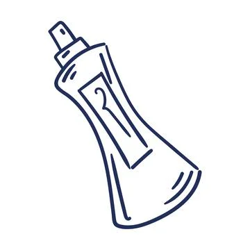 Isolated sketch of a perfume bottle Vector Illustration