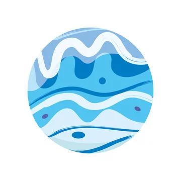 Isolated sketch of a planet icon Vector Stock Illustration