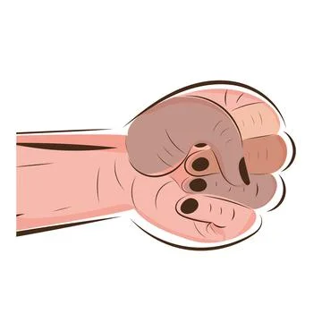Isolated sketch of a protesting hand Vector Stock Illustration