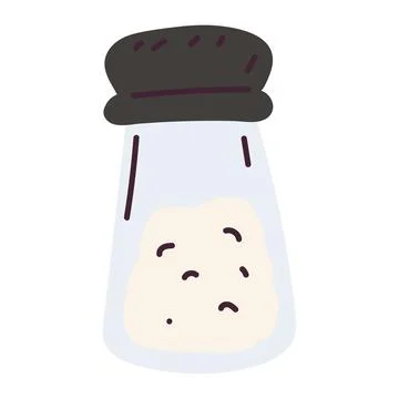 Cute salt and pepper shaker bottle cartoon Vector Image