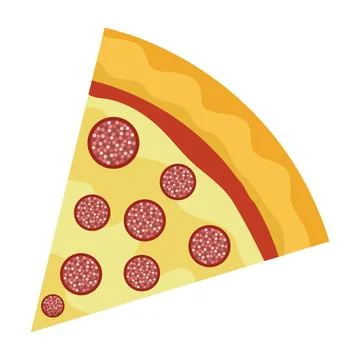 Isolated sketch of a slice of pizza Vector Stock Illustration