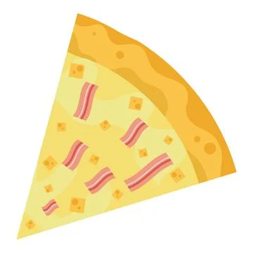 Isolated sketch of a slice of pizza Vector Stock Illustration