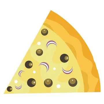 Isolated sketch of a slice of pizza Vector Stock Illustration