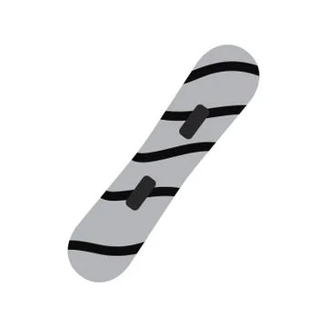 Isolated ski board Illustrazione stock