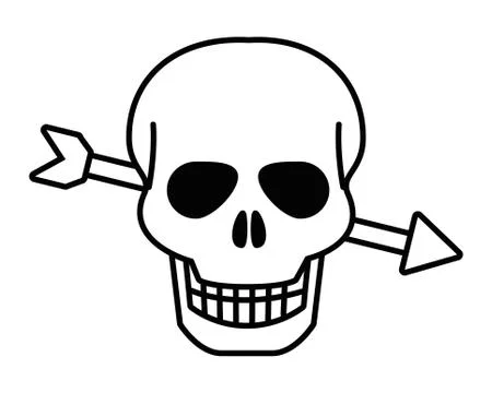 Isolated skull head design vector illustration Stockillustratie