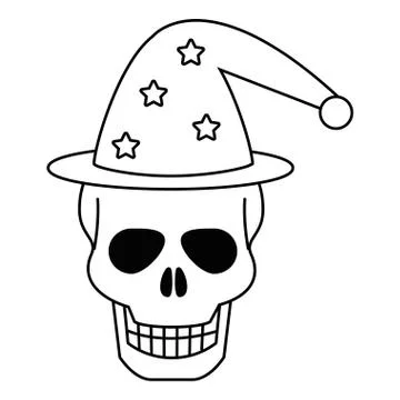 Isolated skull head design vector illustration Stockillustratie