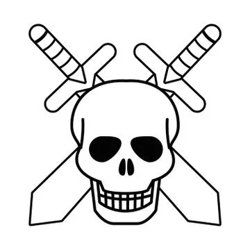 Isolated skull head design vector illustration Stockillustratie
