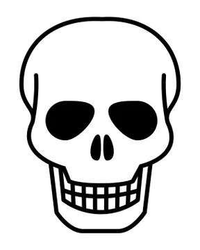 Isolated skull head design vector illustration Stock Illustration