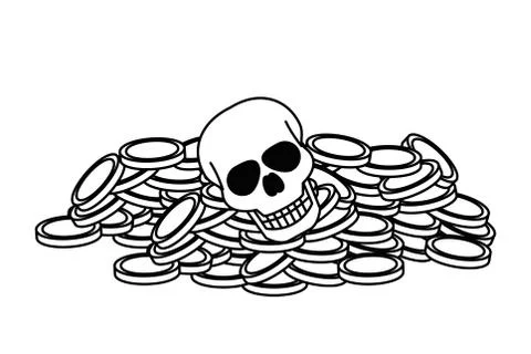 Isolated skull head design vector illustration Stock Illustration