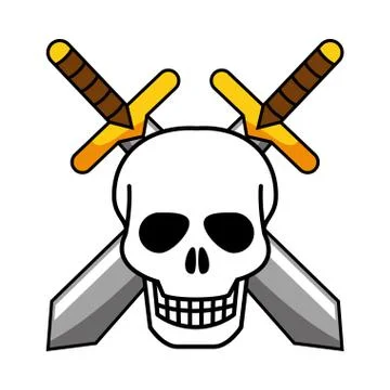 Isolated skull head design vector illustration 스톡 일러스트