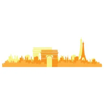 Isolated skyline Illustrazione stock