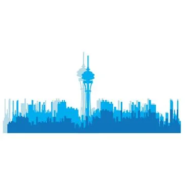 Isolated skyline Stock Illustration