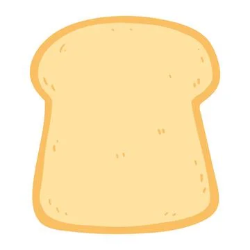Isolated slice of bread bakery product Vector Stock Illustration